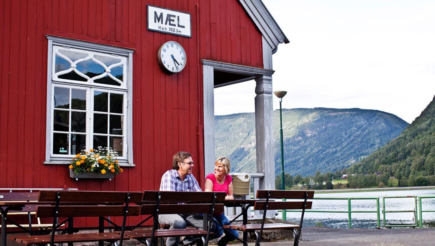 Mæl station is now a cafe that serves lunch