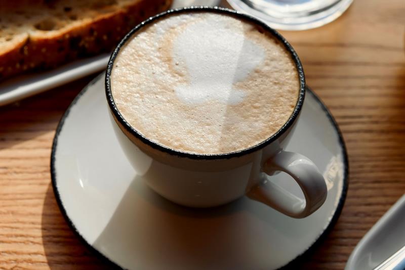 Detail of cup of cappuccino
