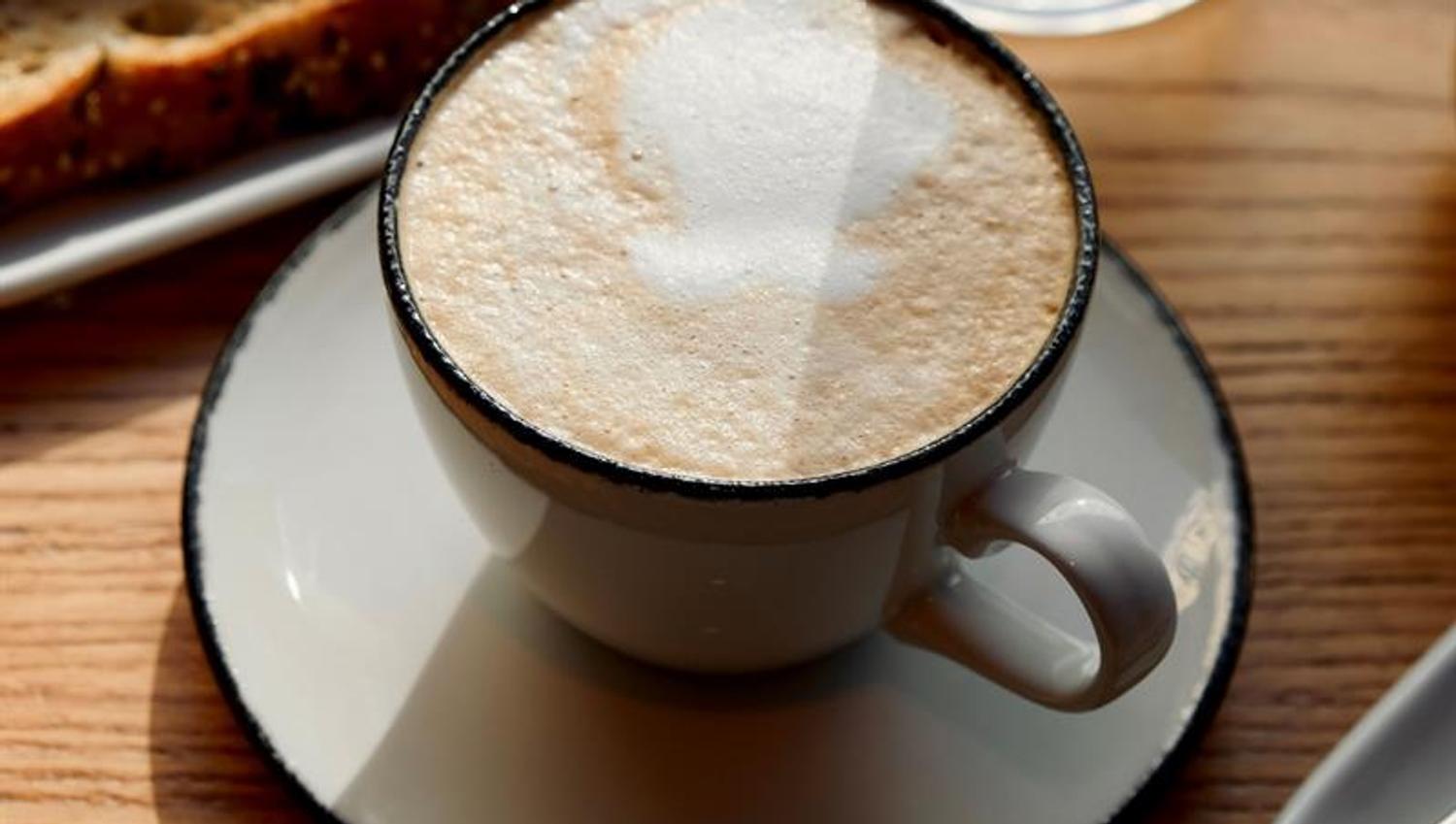 Detail of cup of cappuccino