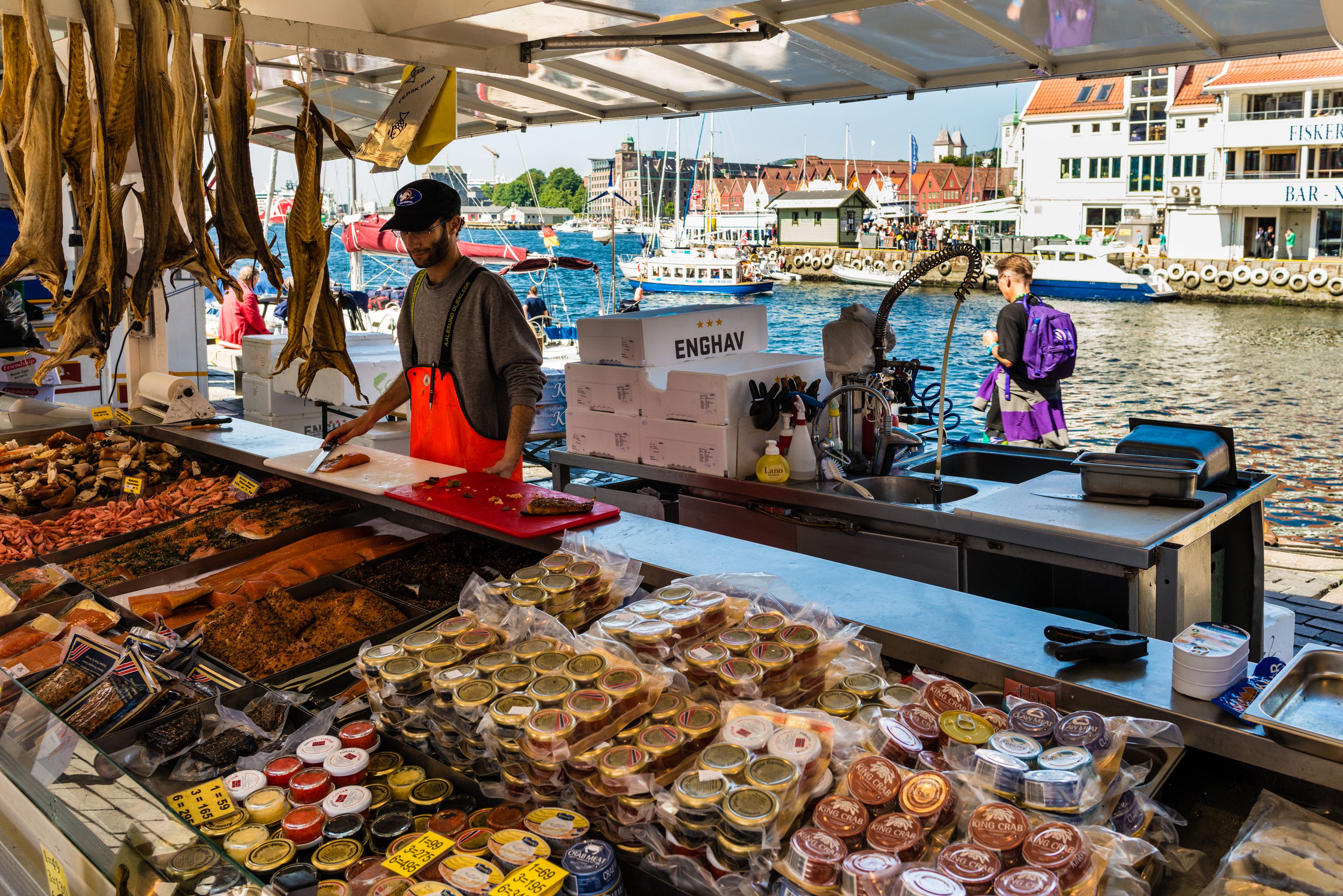 Outside at the Fish Market in Bergen