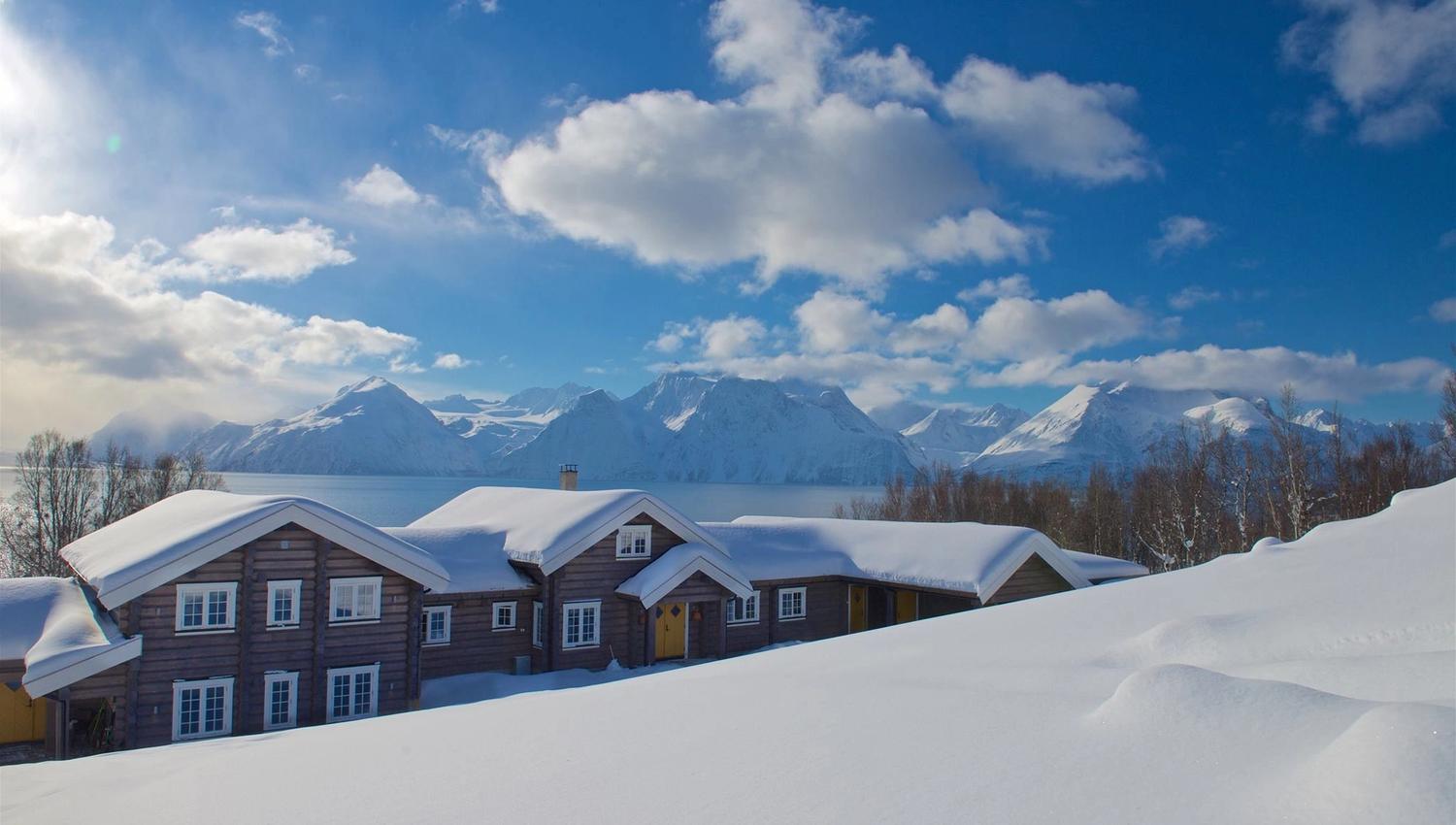 Lodge with the snow