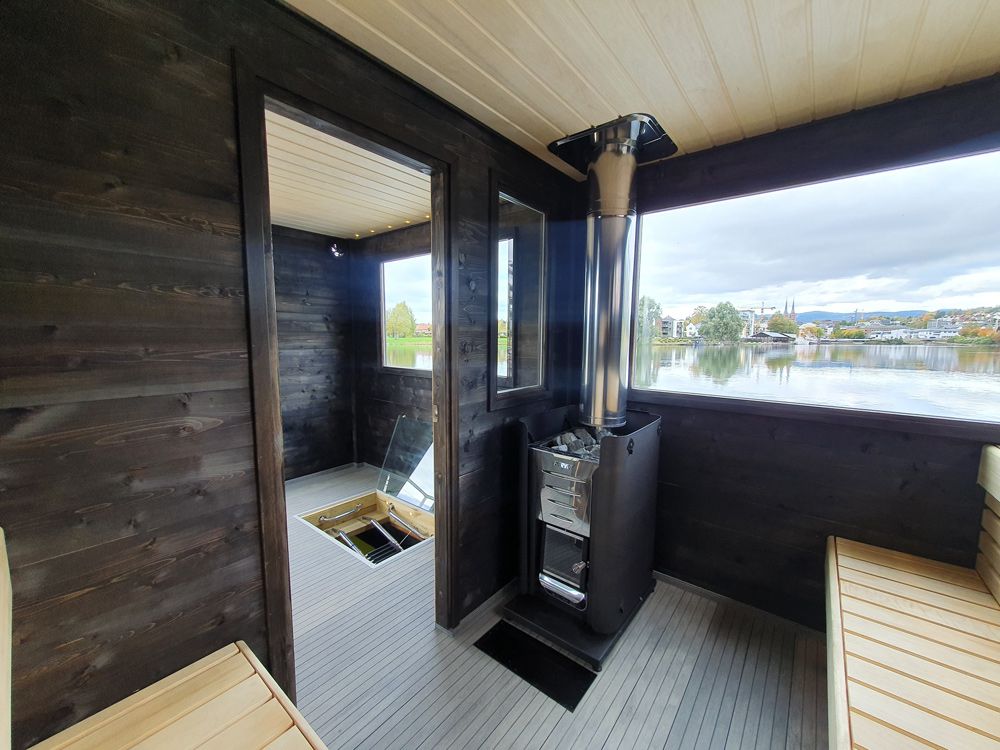 sauna on the sauna boat "Frank" on Klosterøya west in Skien 
