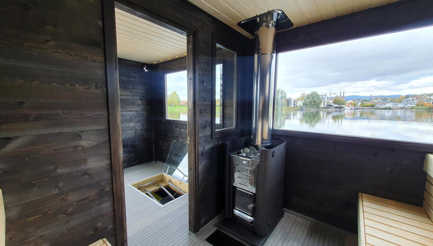 sauna on the sauna boat "Frank" on Klosterøya west in Skien