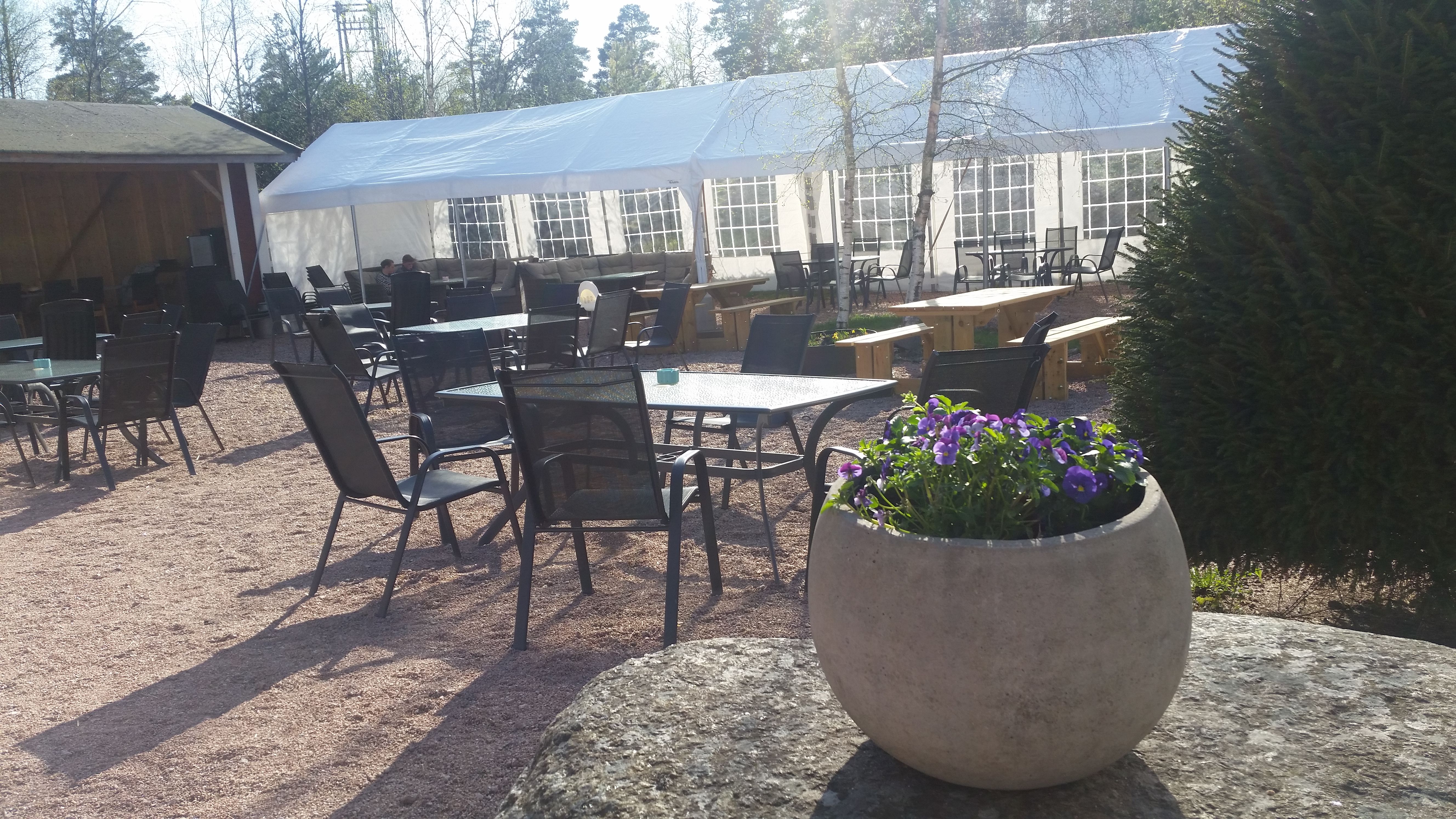 outdoor area with chairs and table