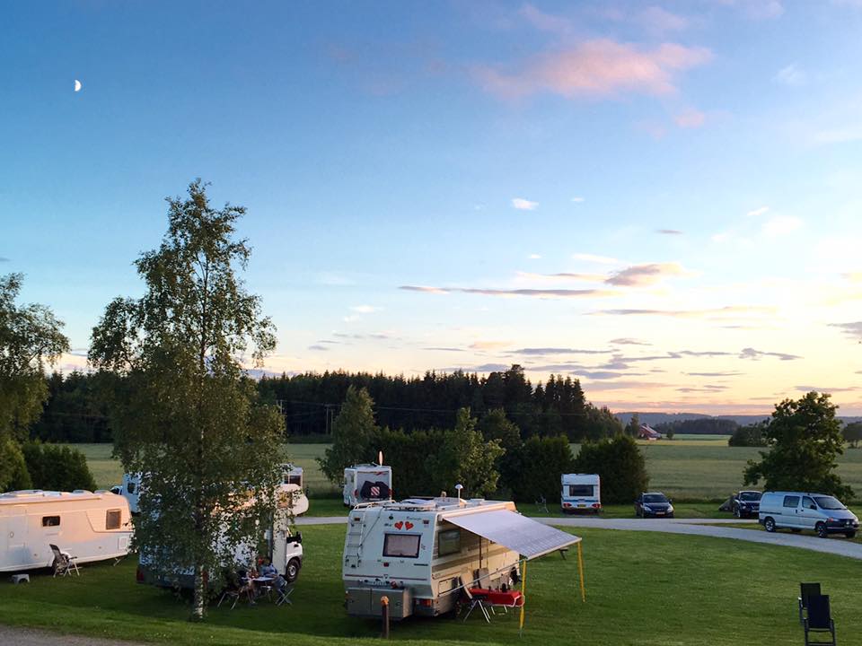 Olberg Camping in sunset