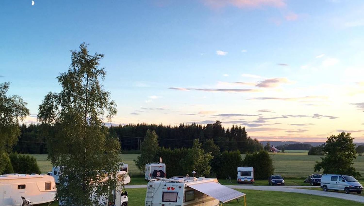 Olberg Camping in sunset