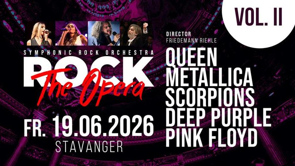 Annonse for konserten og navnene på bandene hvis hits skal fremføres