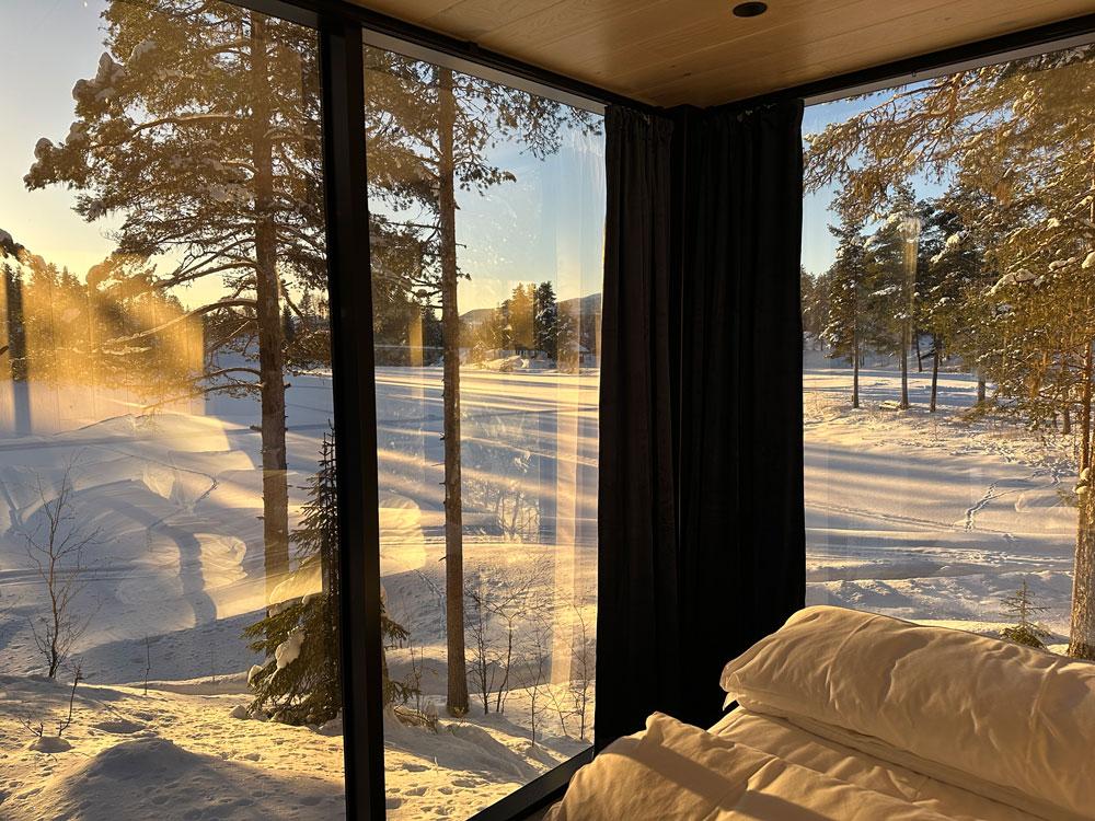 view from the cabin at Spegle's