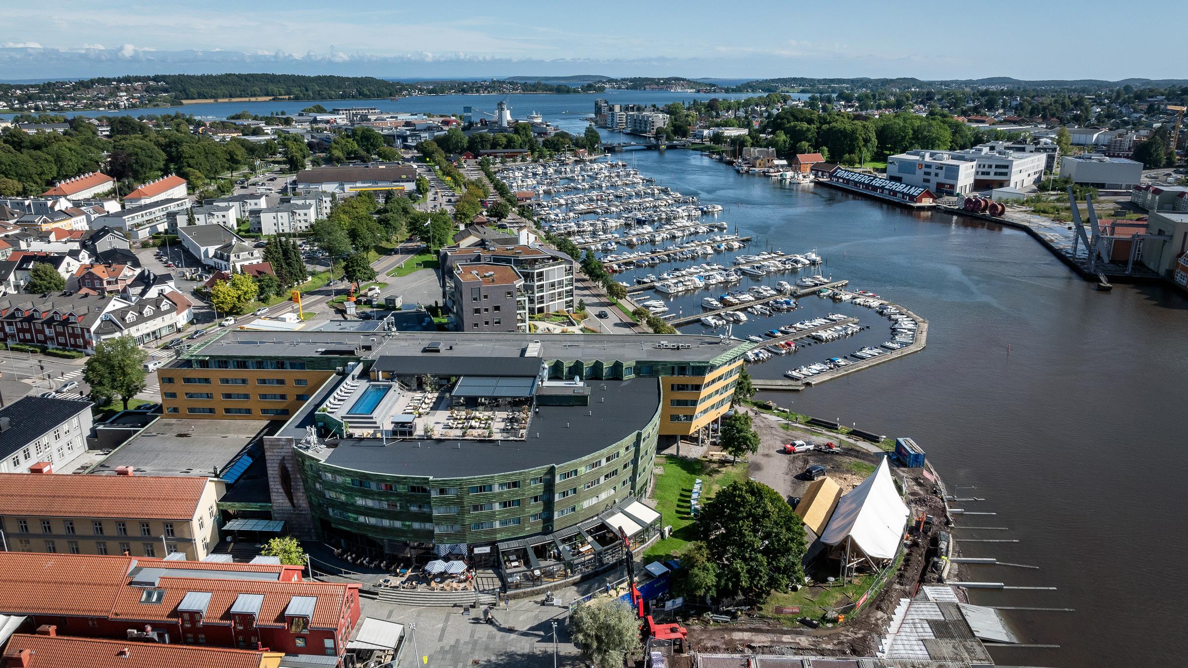 Aerial view of the hotel