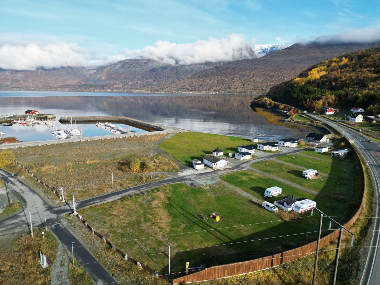 A birdseye view of the camping ground