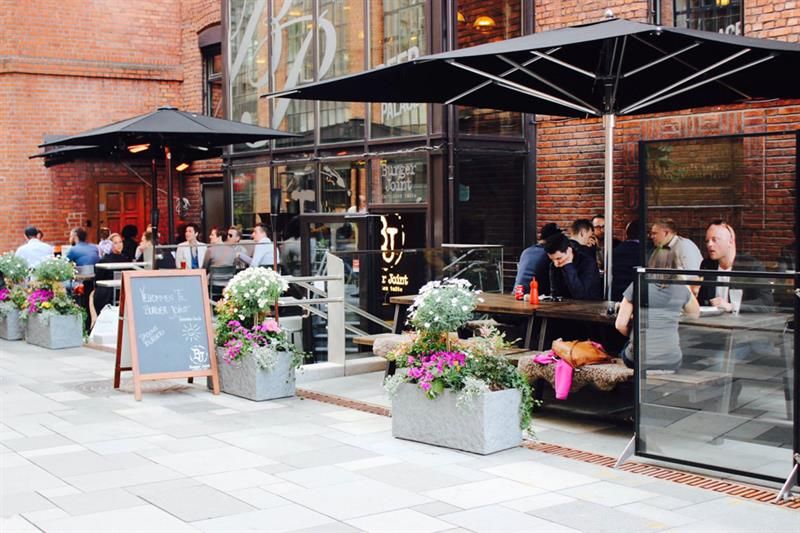 Outdoor seating area.