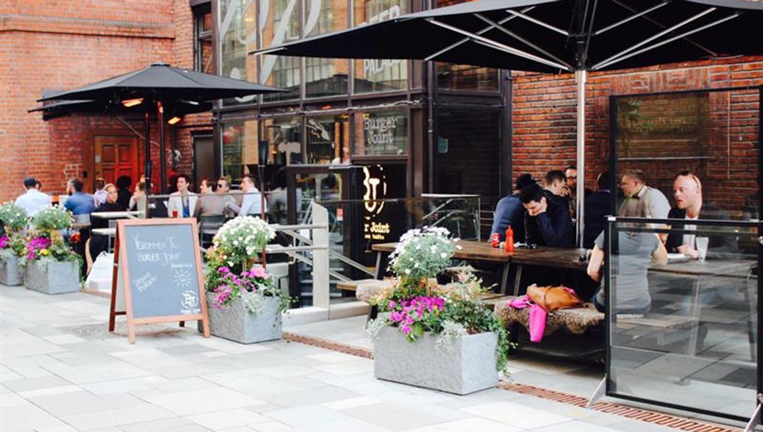 Outdoor seating area.
