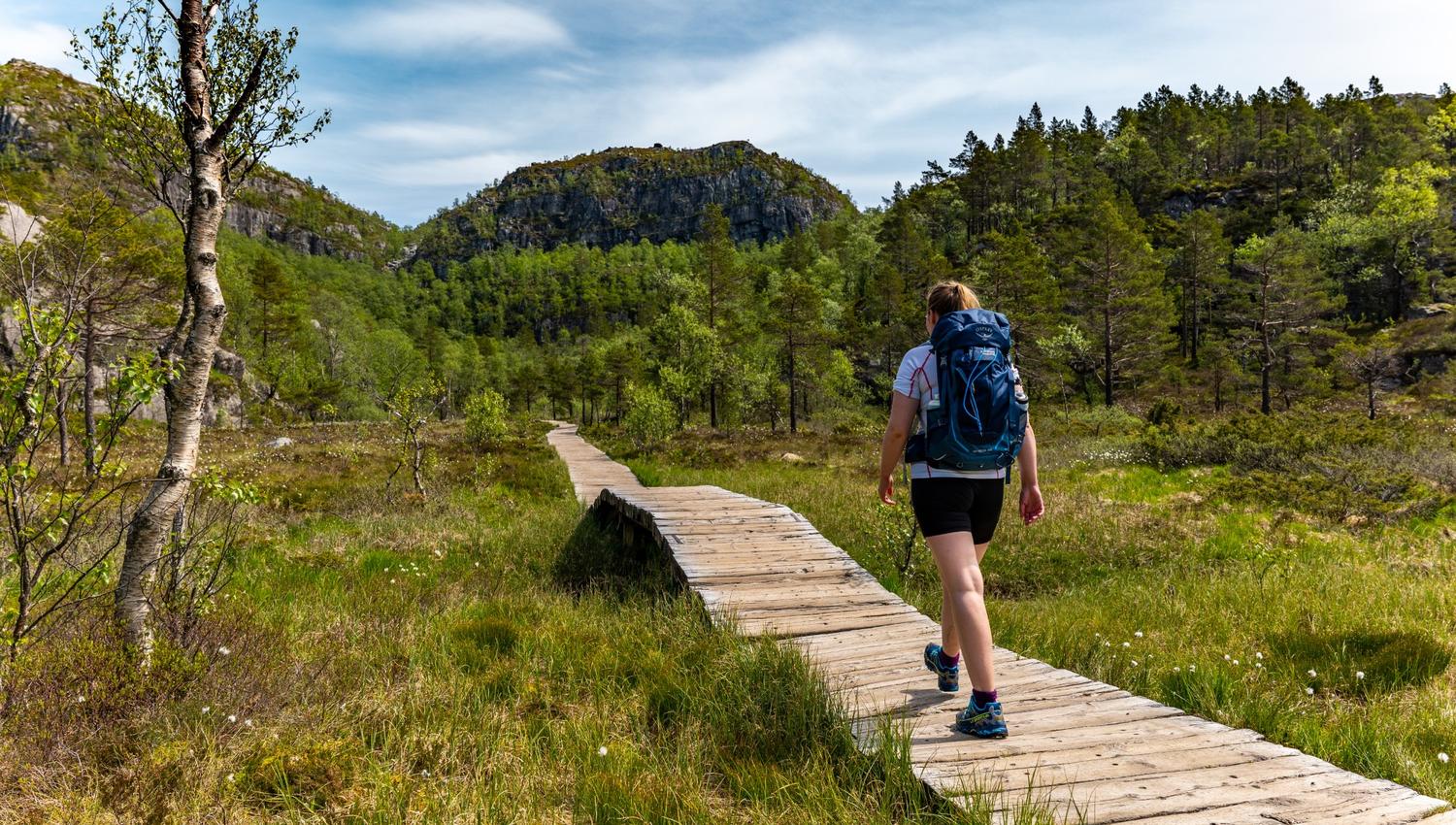 Stien opp er godt vedlikeholdt