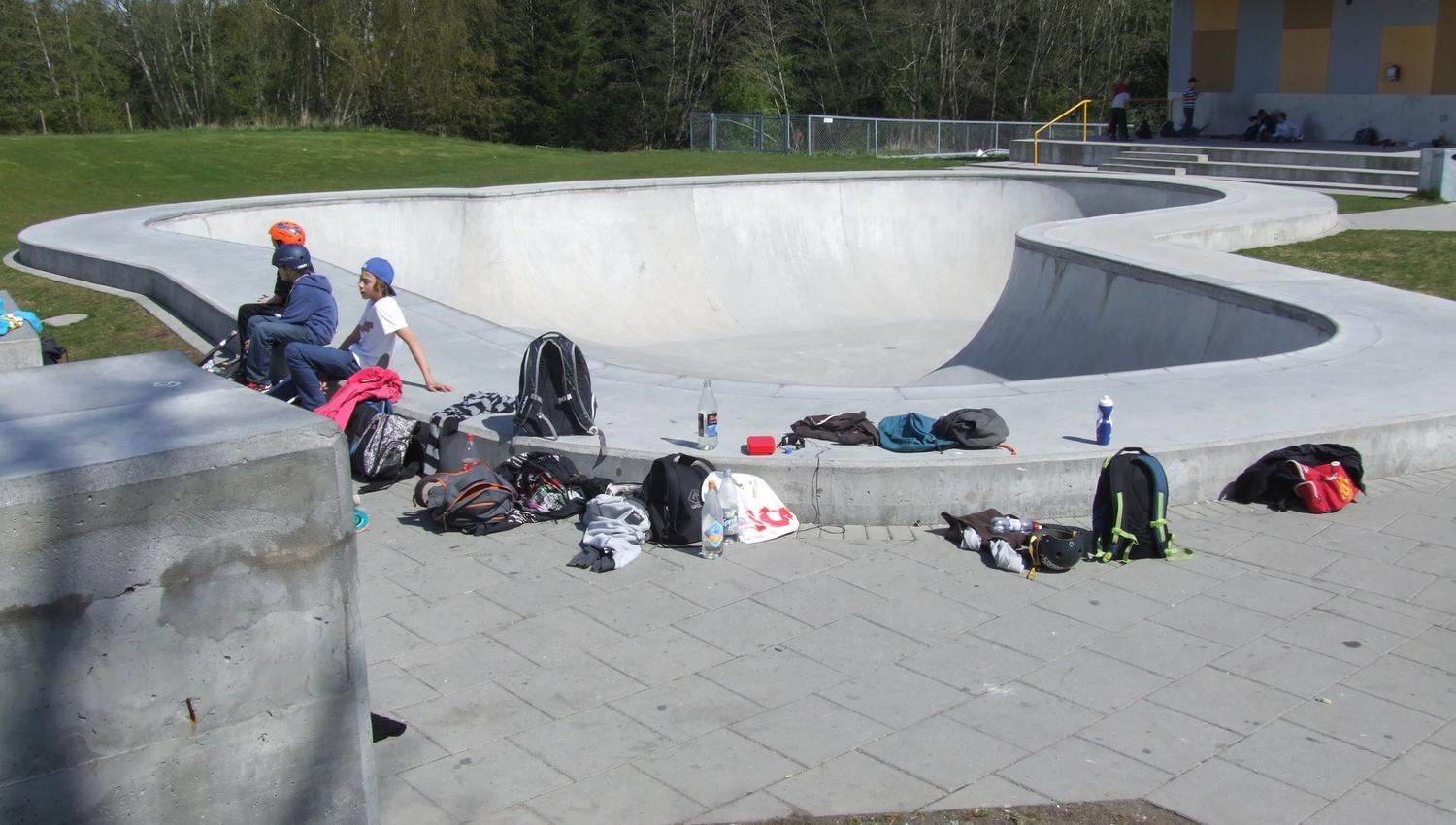 barn på Porsgrunn skatepark