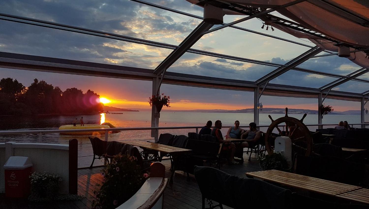 Solnedgang på Viken II i Evjua Strandpark