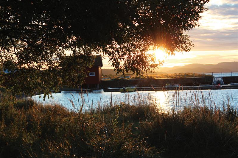 Solnedgang på Stråholmen