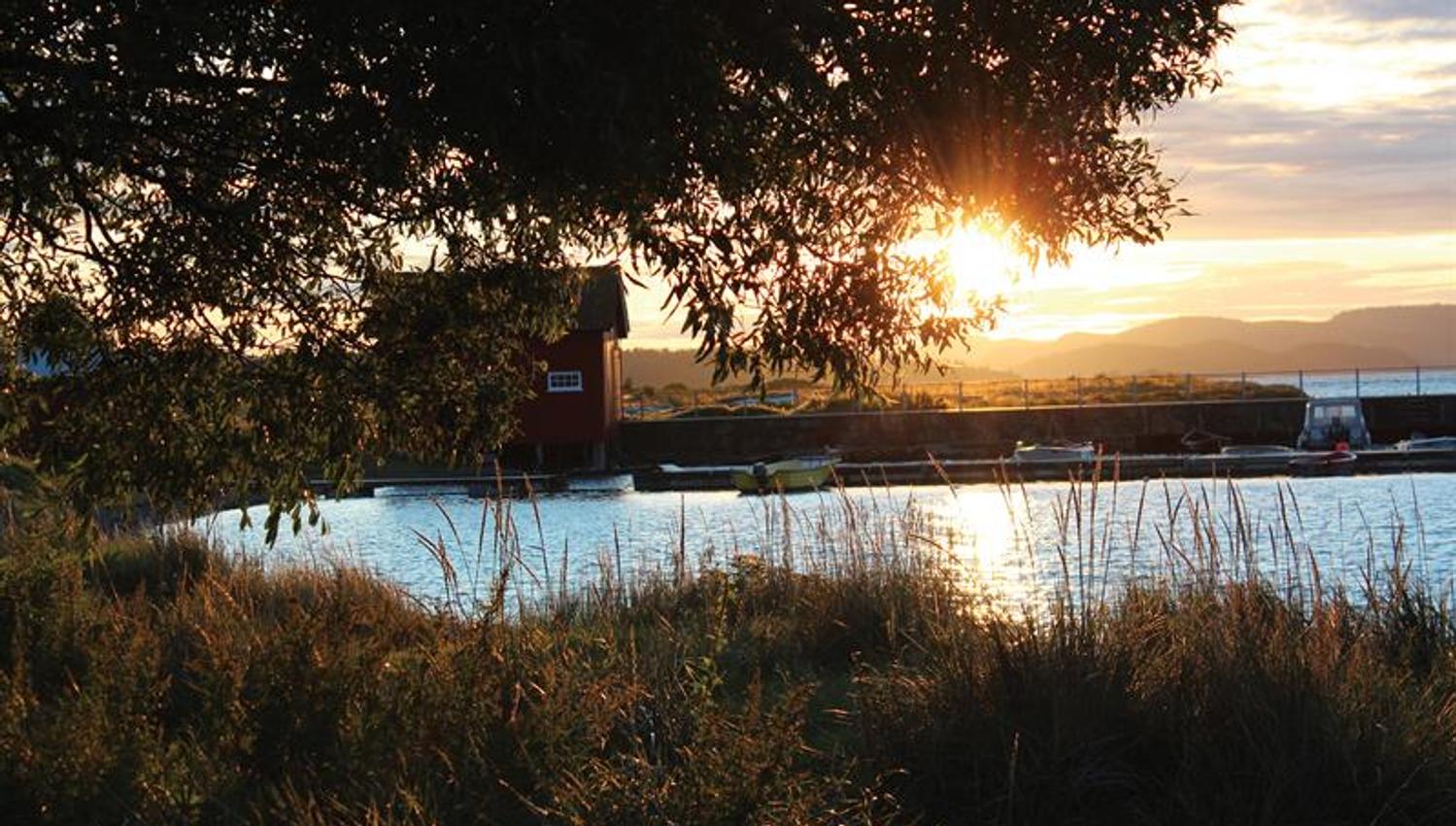 Solnedgang på Stråholmen