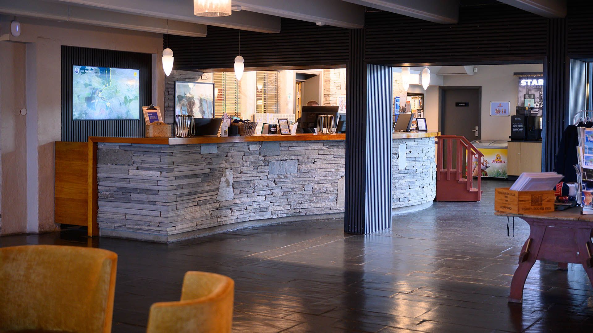 Front desk area