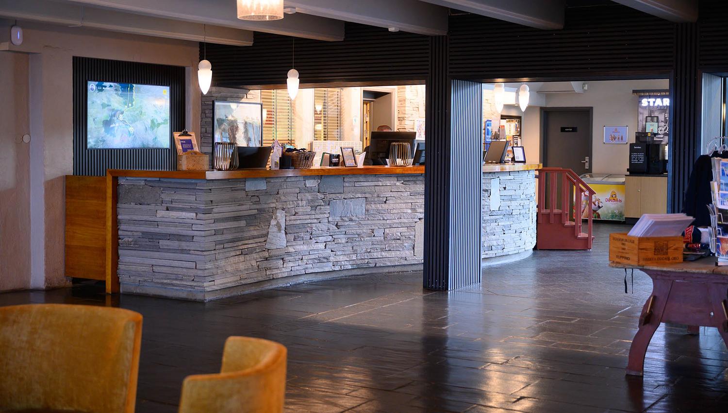 Front desk area