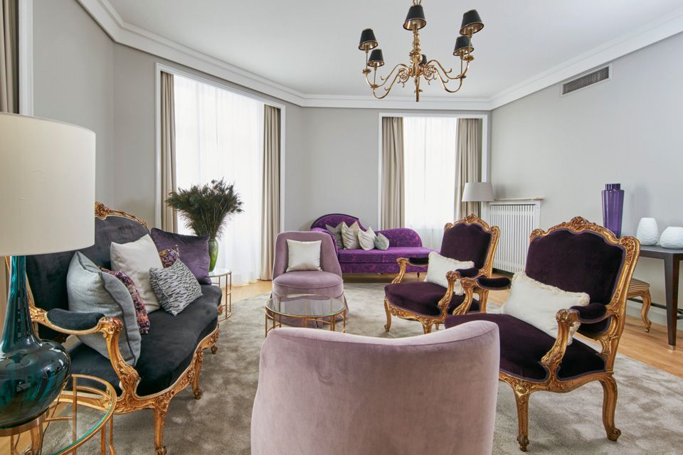 Boheme Suite, purple and gold interior
