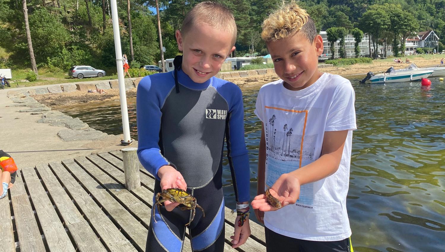 Jørgen og Ahmed på Rosfjordsanden