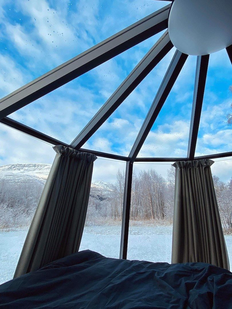 View from glass iglo at North Experience