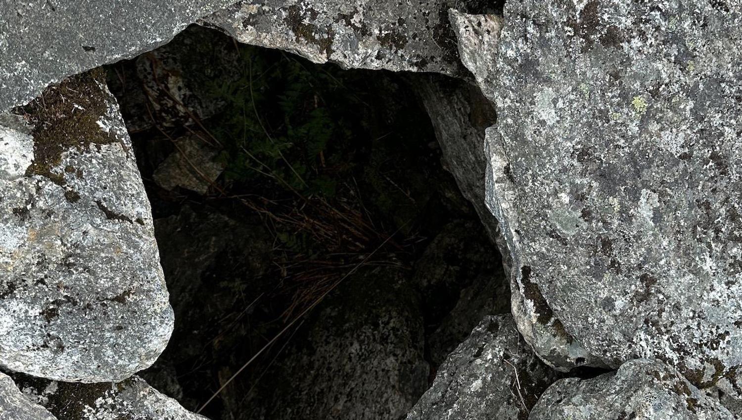 Hiding spot for eagle hunters where they used to catch eagles with their bare hands.