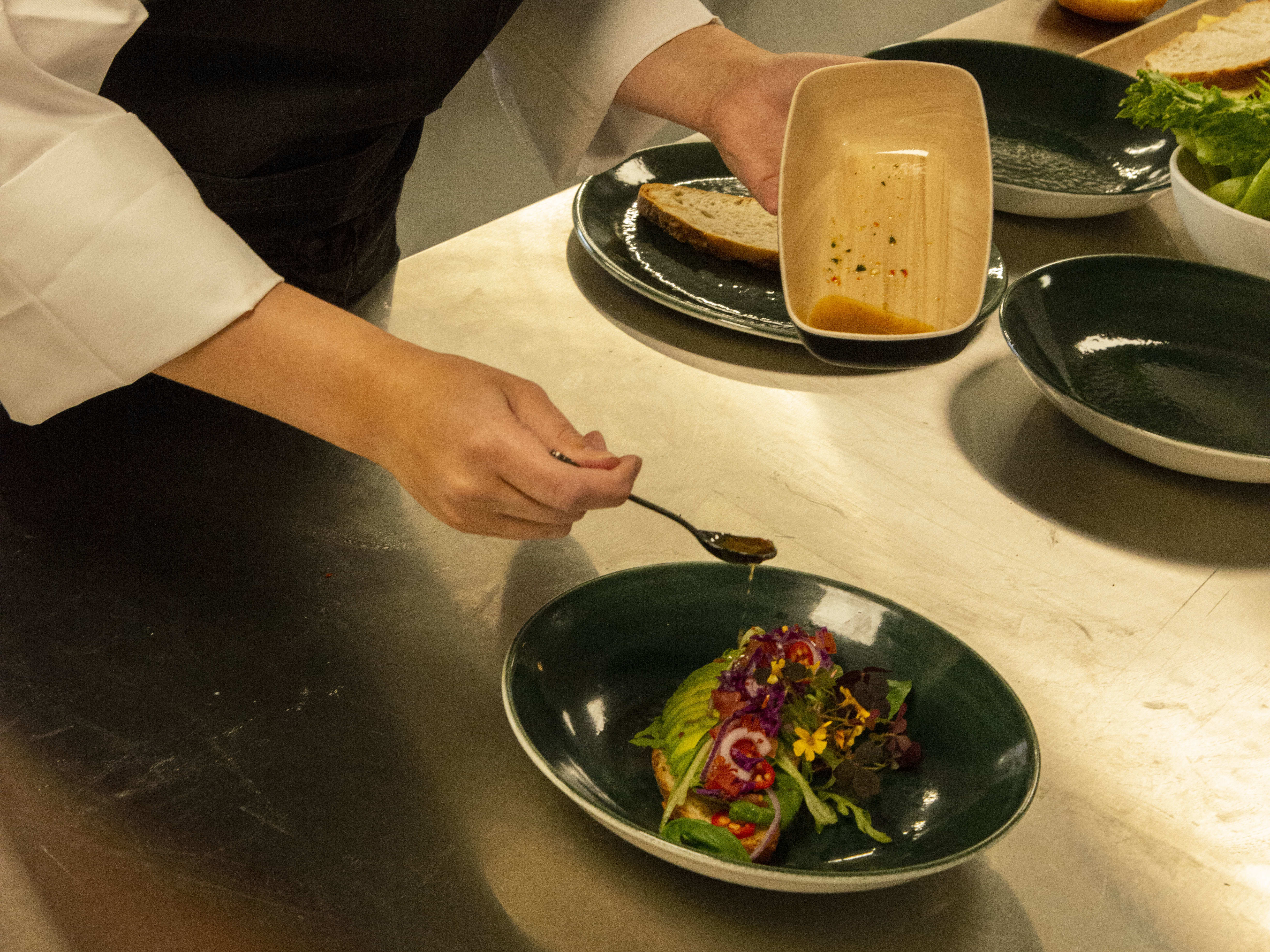 Kitchen preperations.