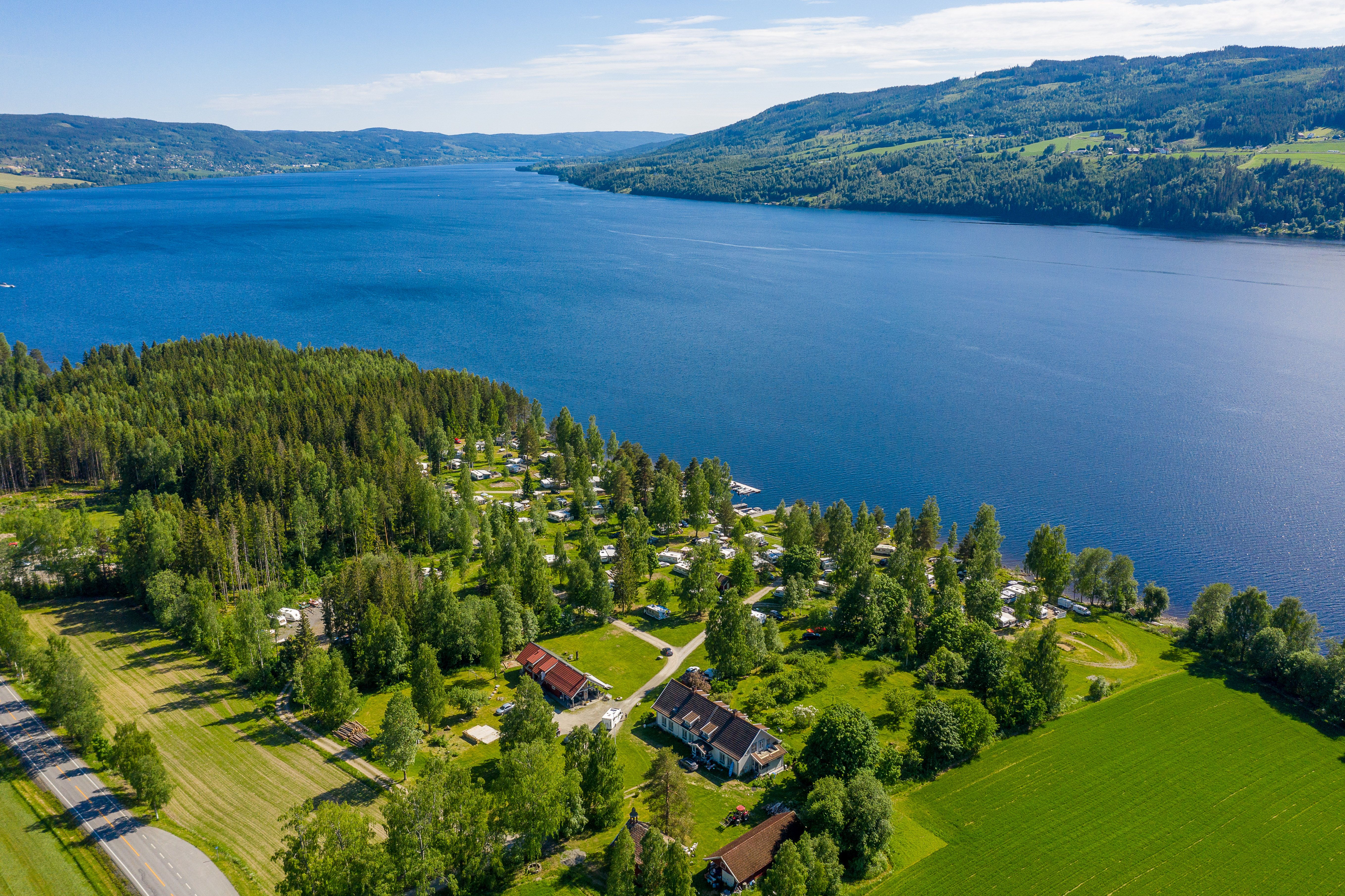Lyngstrand Camping_Søndre_Land_Dronebilde_Foto_Bjørn_Stuedal