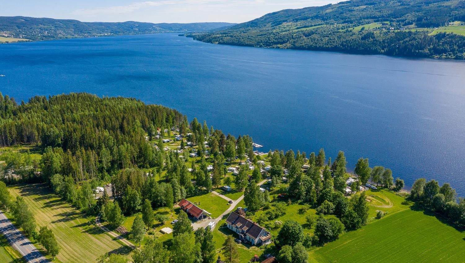 Lyngstrand Camping_Søndre_Land_Dronebilde_Foto_Bjørn_Stuedal