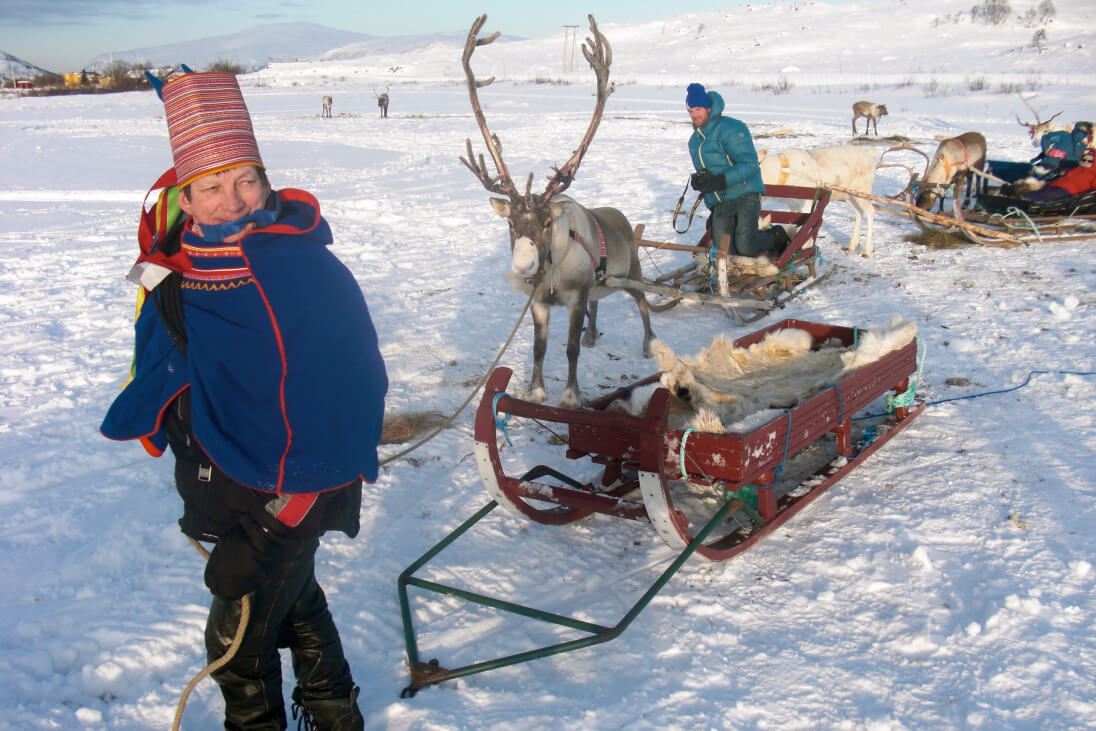 Reindeer sledding in Tromsø