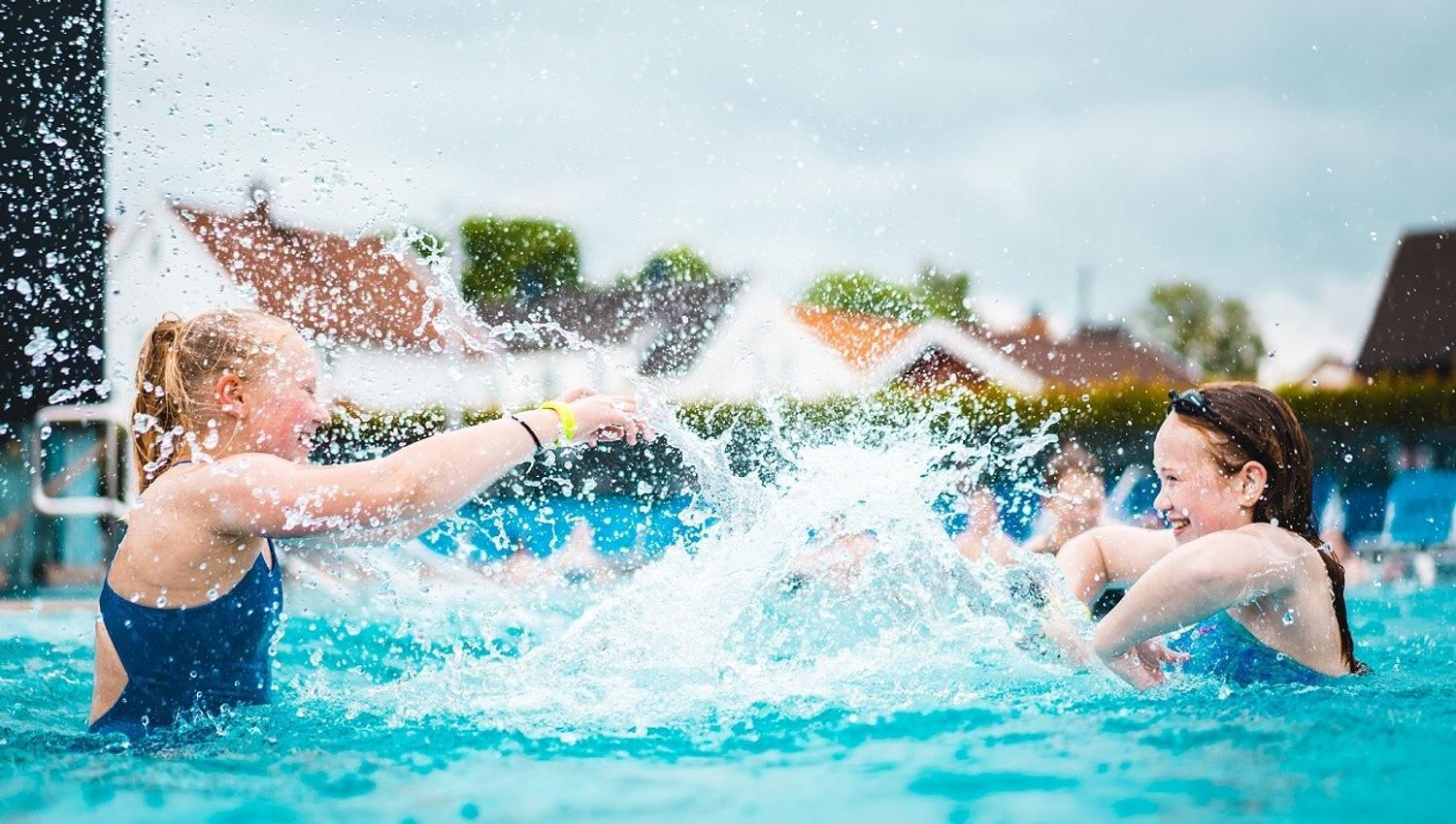 Children playing in the surface