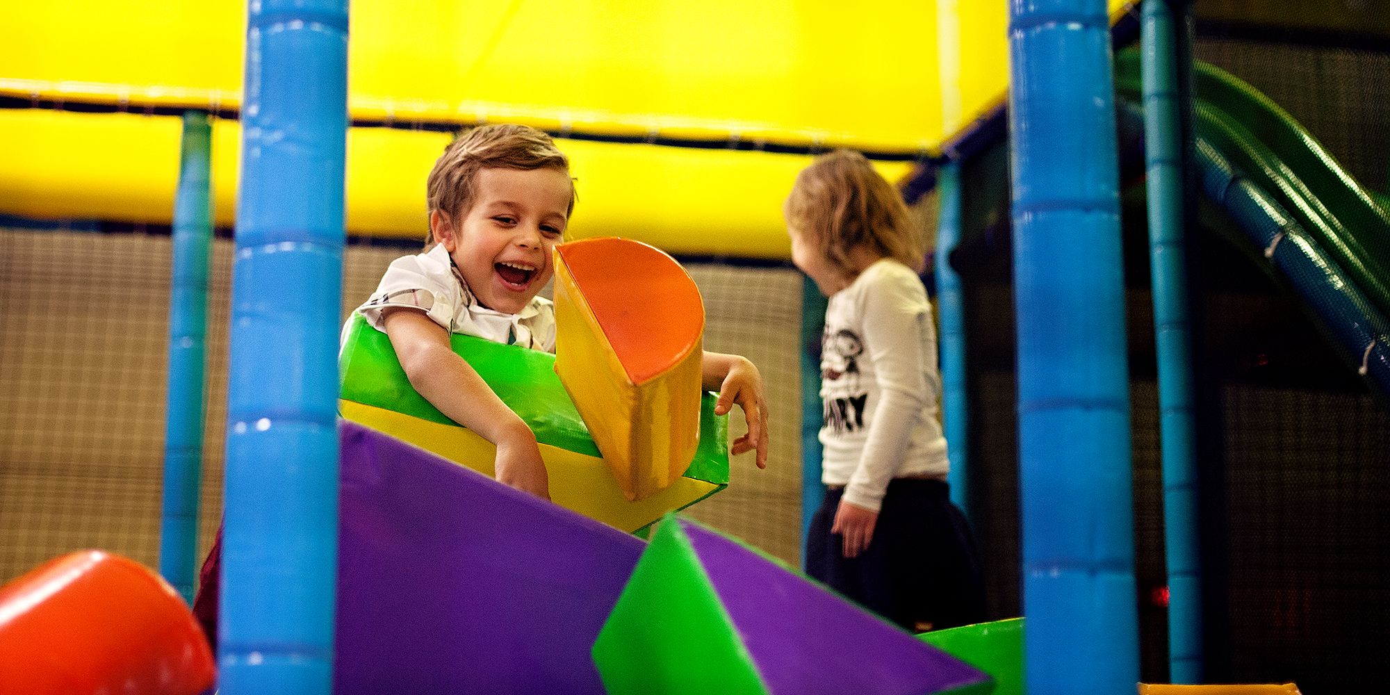 Lykkeland, a play centre in Steinkjer - boy in play