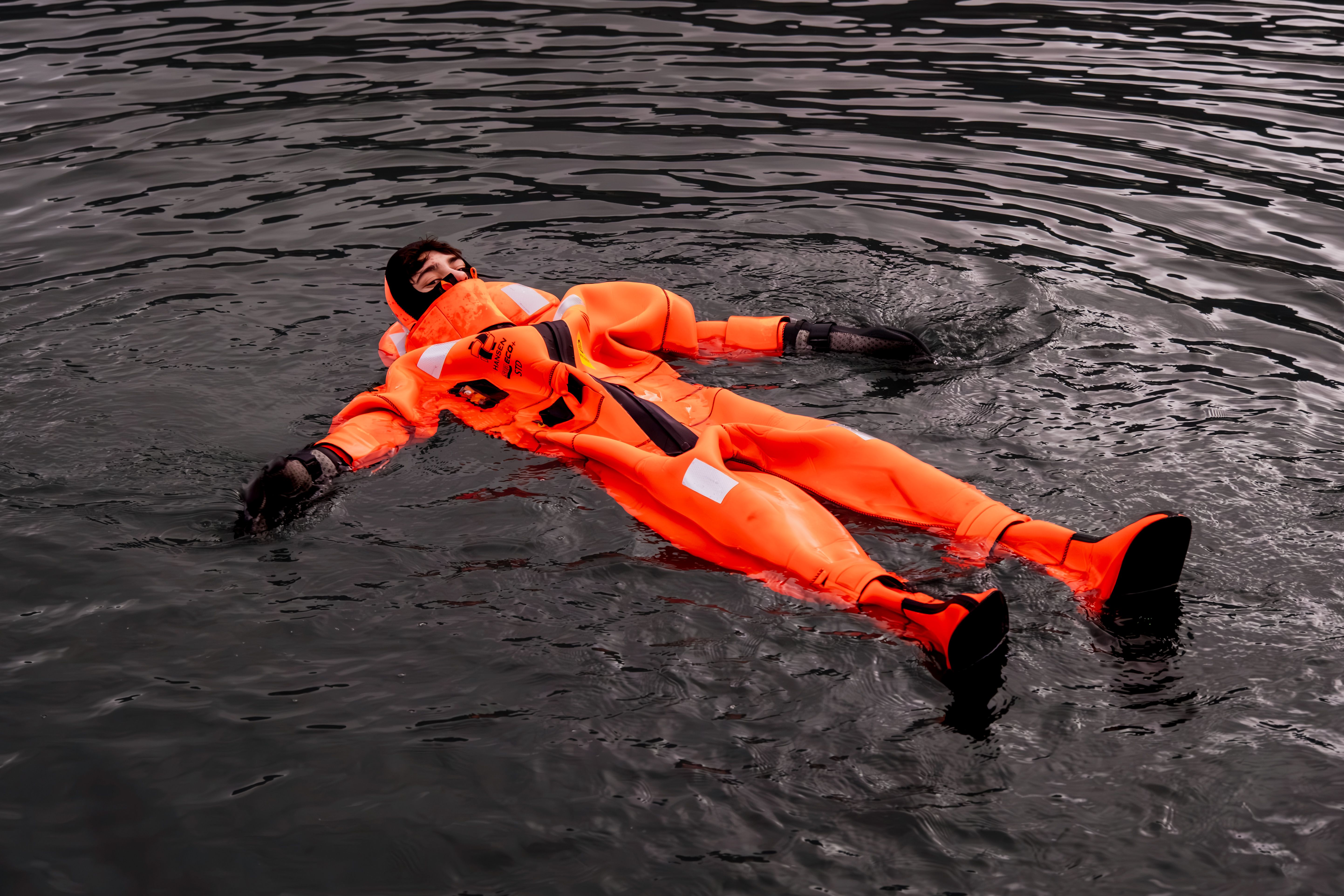 A person Fjord floating in Norheimsund