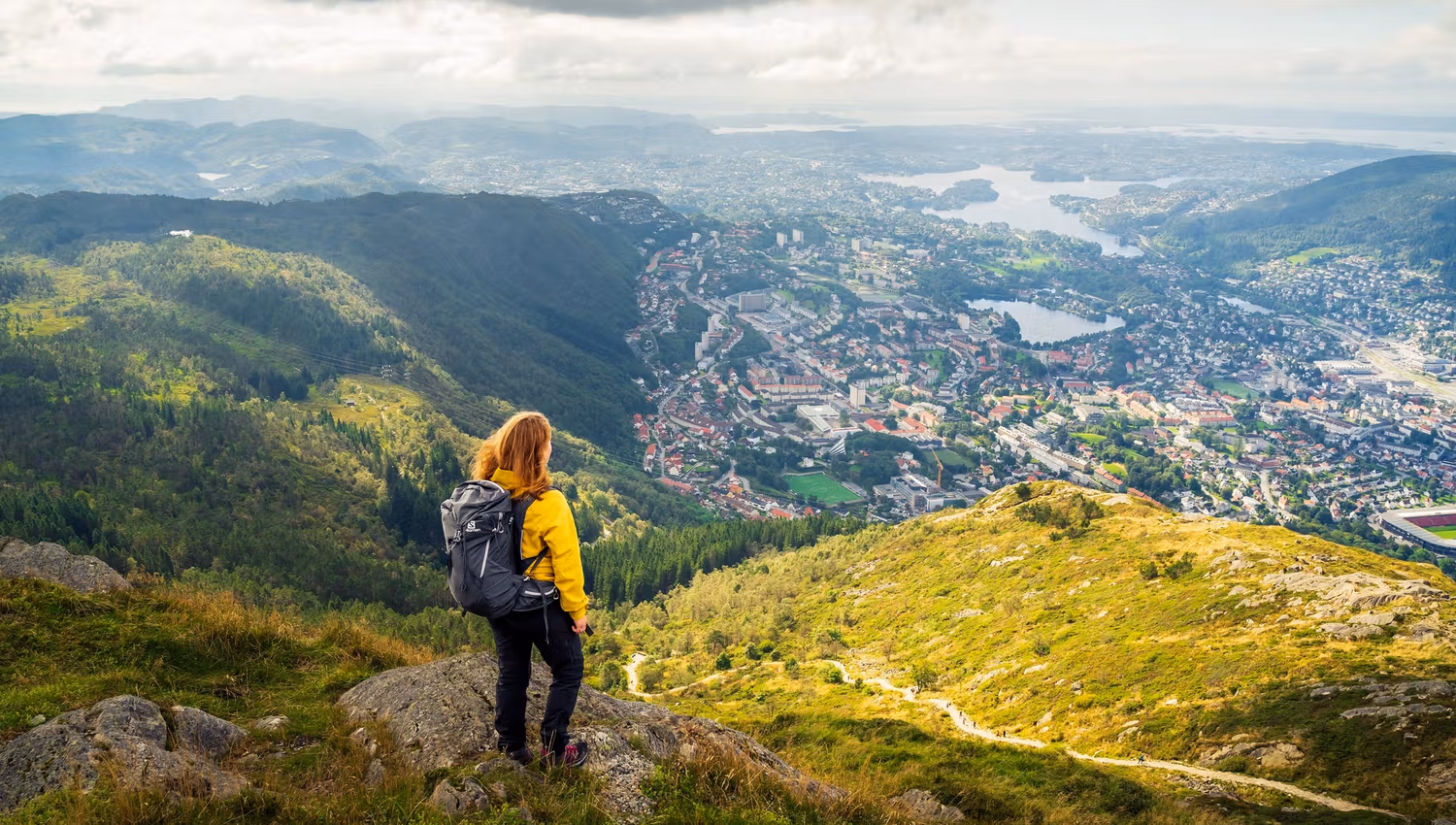 Hiking at Mount Ulriken
