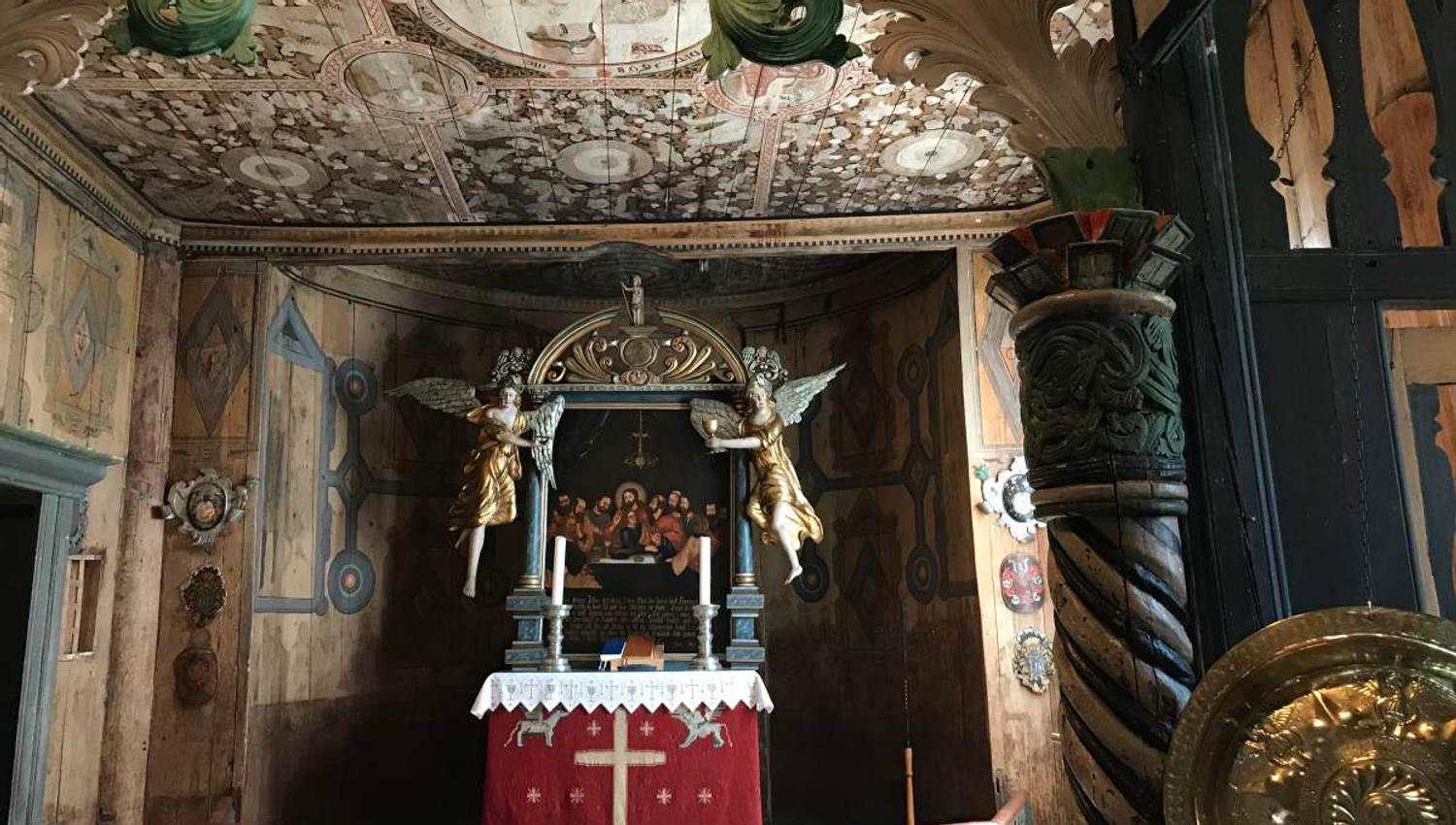 Stave Church in Lom altar