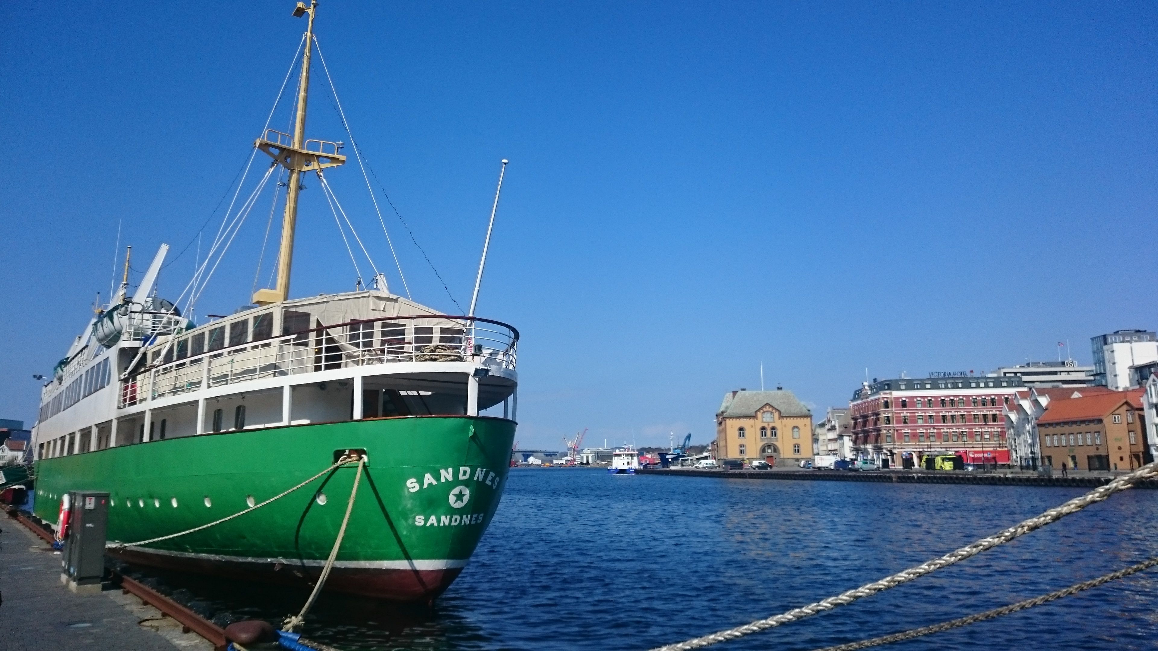 The veteran ship MS Sandnes at harbour