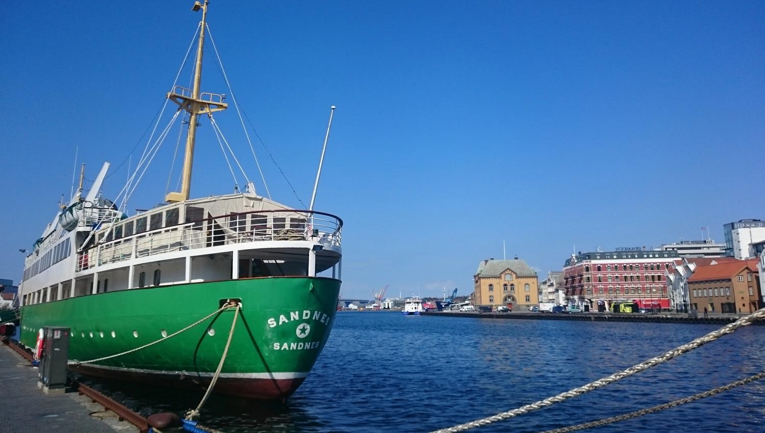 The veteran ship MS Sandnes at harbour