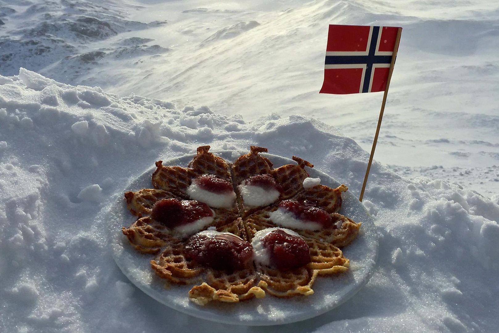 Gaustatoppen Tourist cabin is well known for its delicious waffel