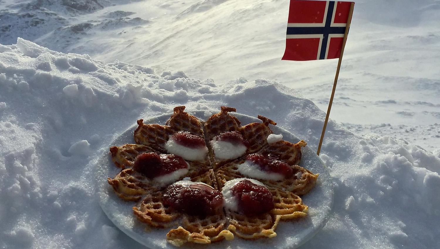 Gaustatoppen Tourist cabin is well known for its delicious waffel