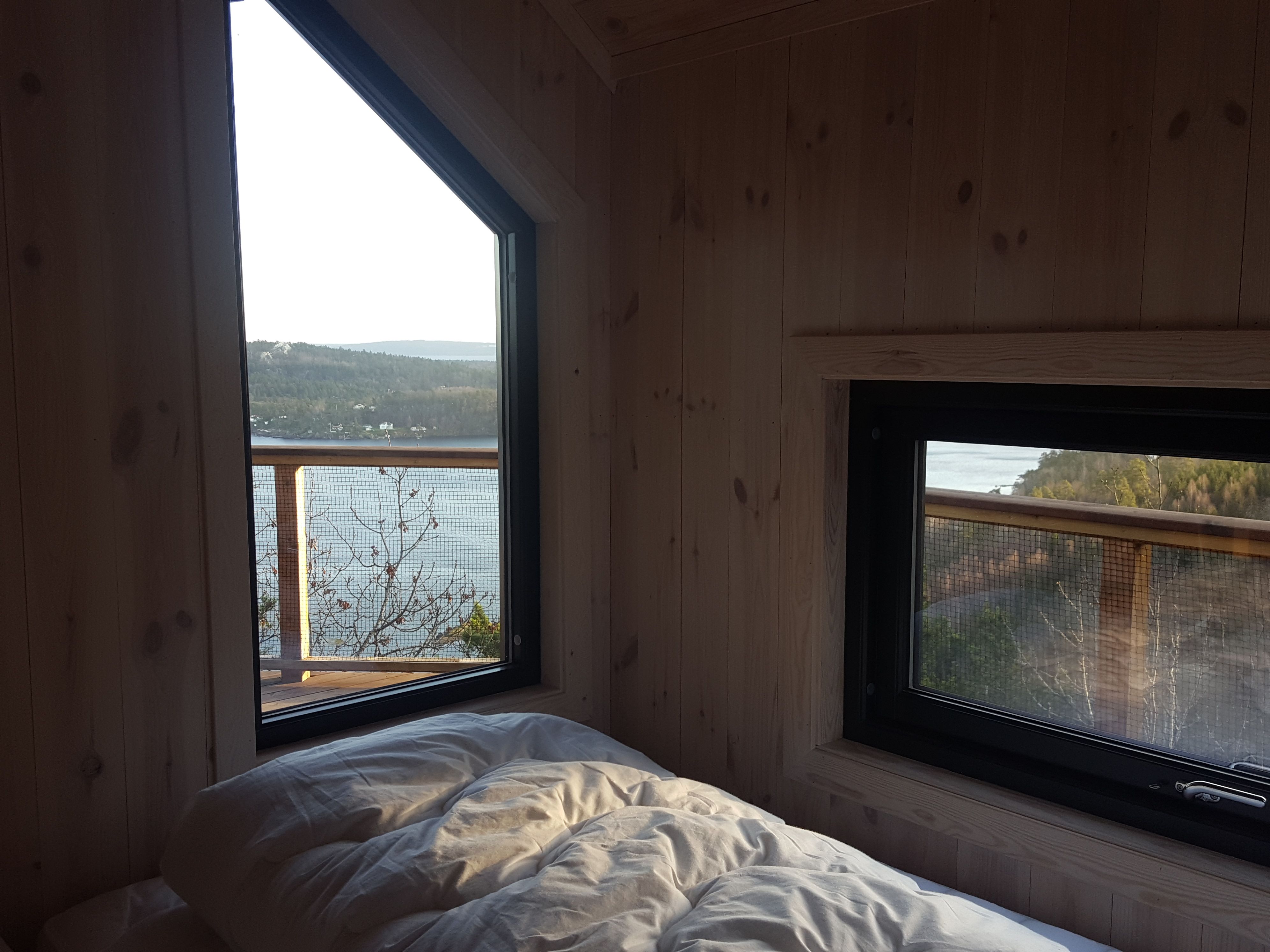 Bed with a view of nature