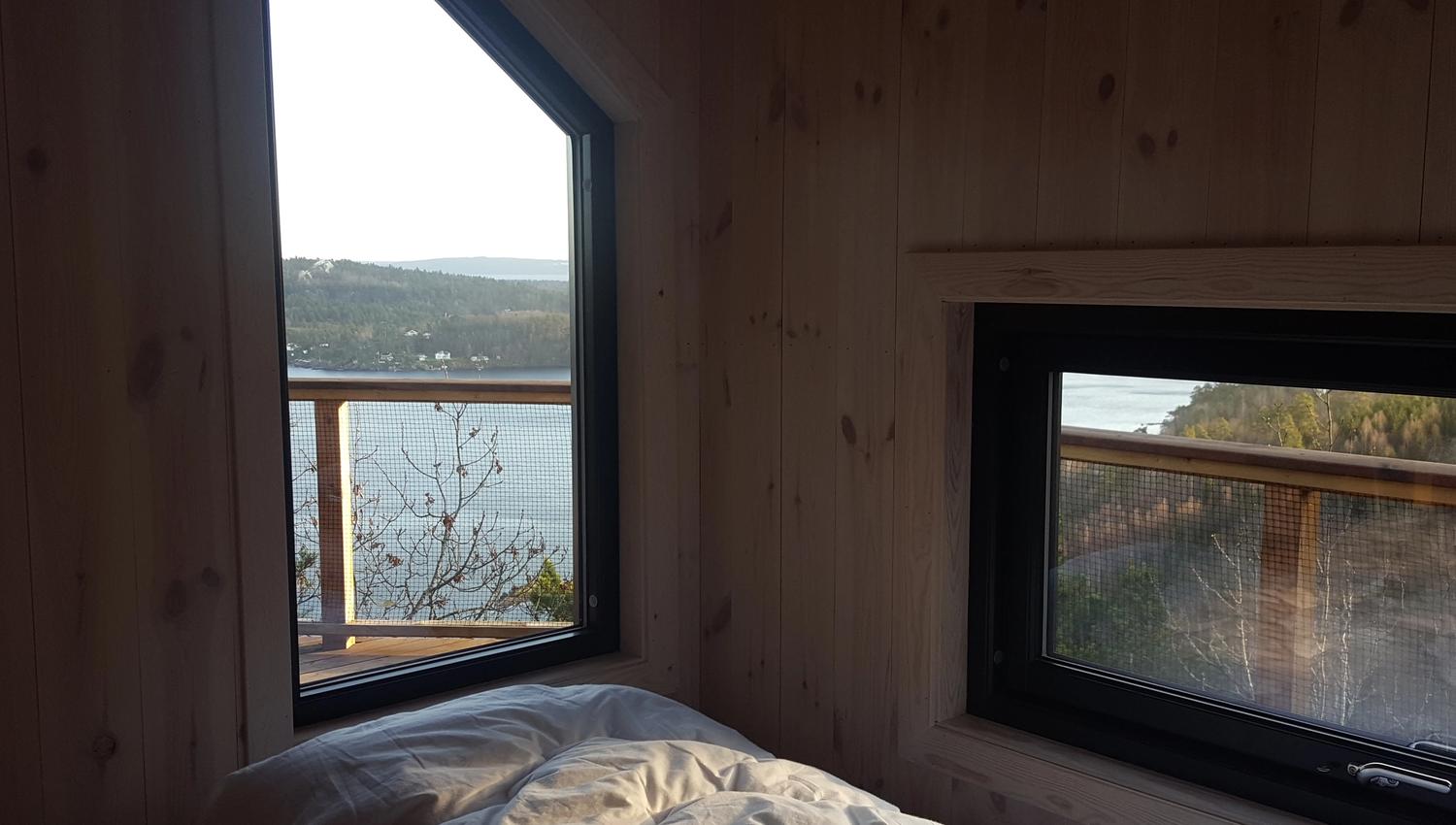 Bed with a view of nature