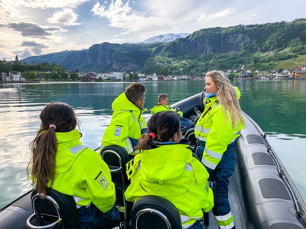 Fjord cruise in Rib boat on the Hardangerfjord
