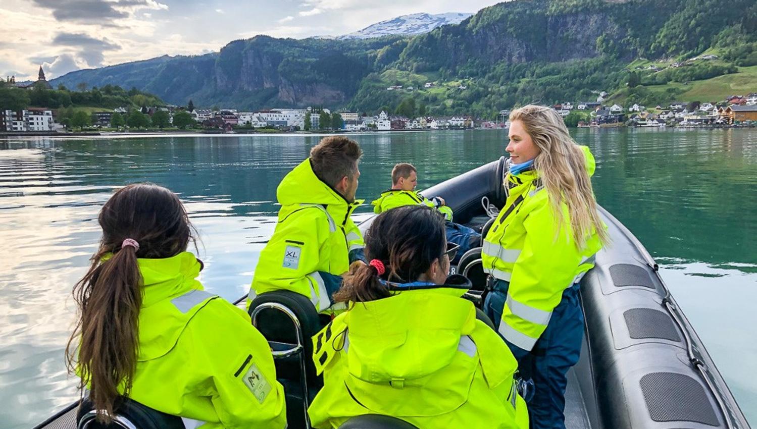 Fjord cruise in Rib boat on the Hardangerfjord