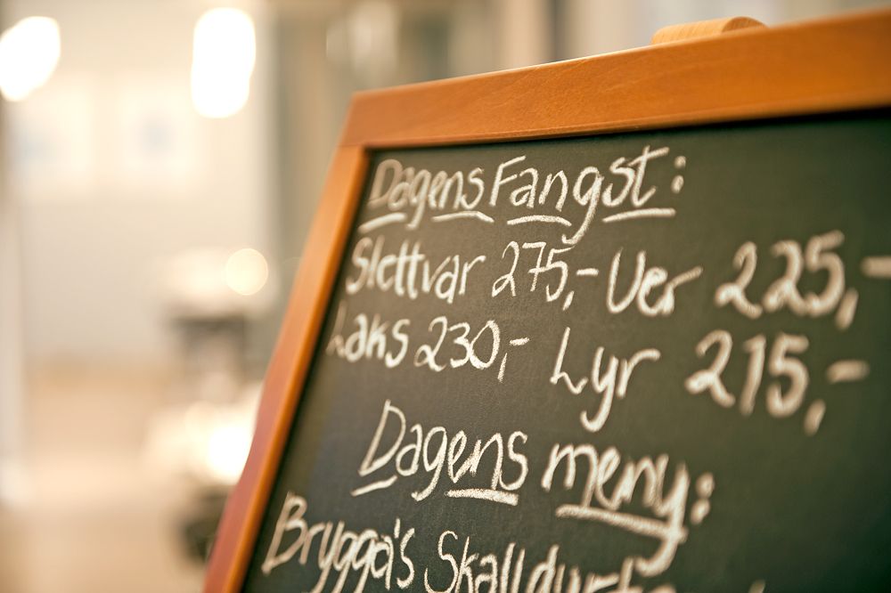 Sign with menu