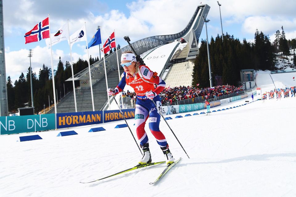 Skier during relay.
