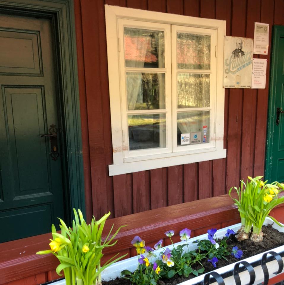 Flowers outside the entrance