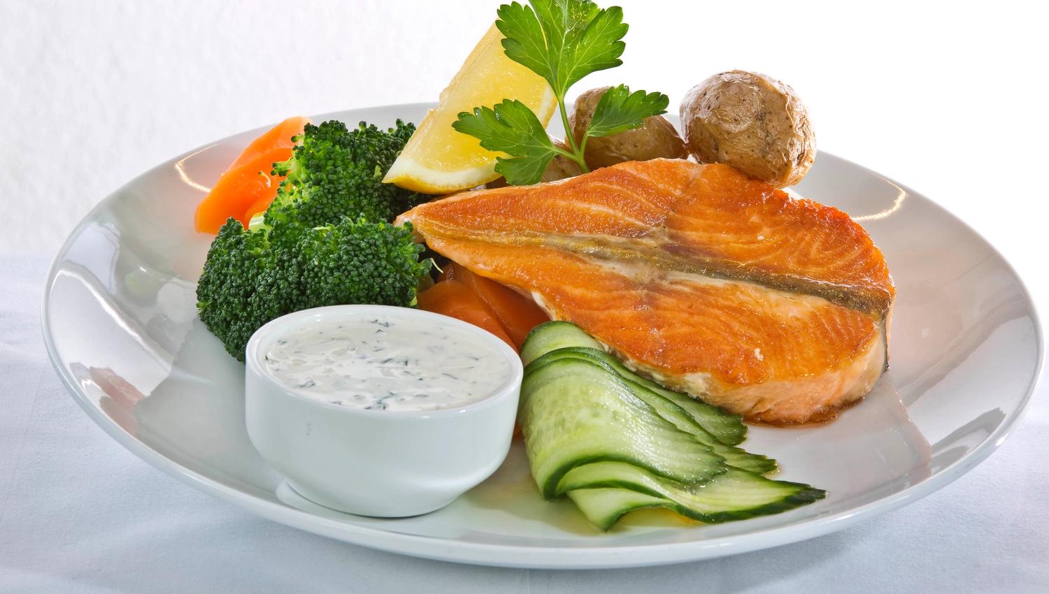 Fish dish at Stasjonen Cafe & Restaurant