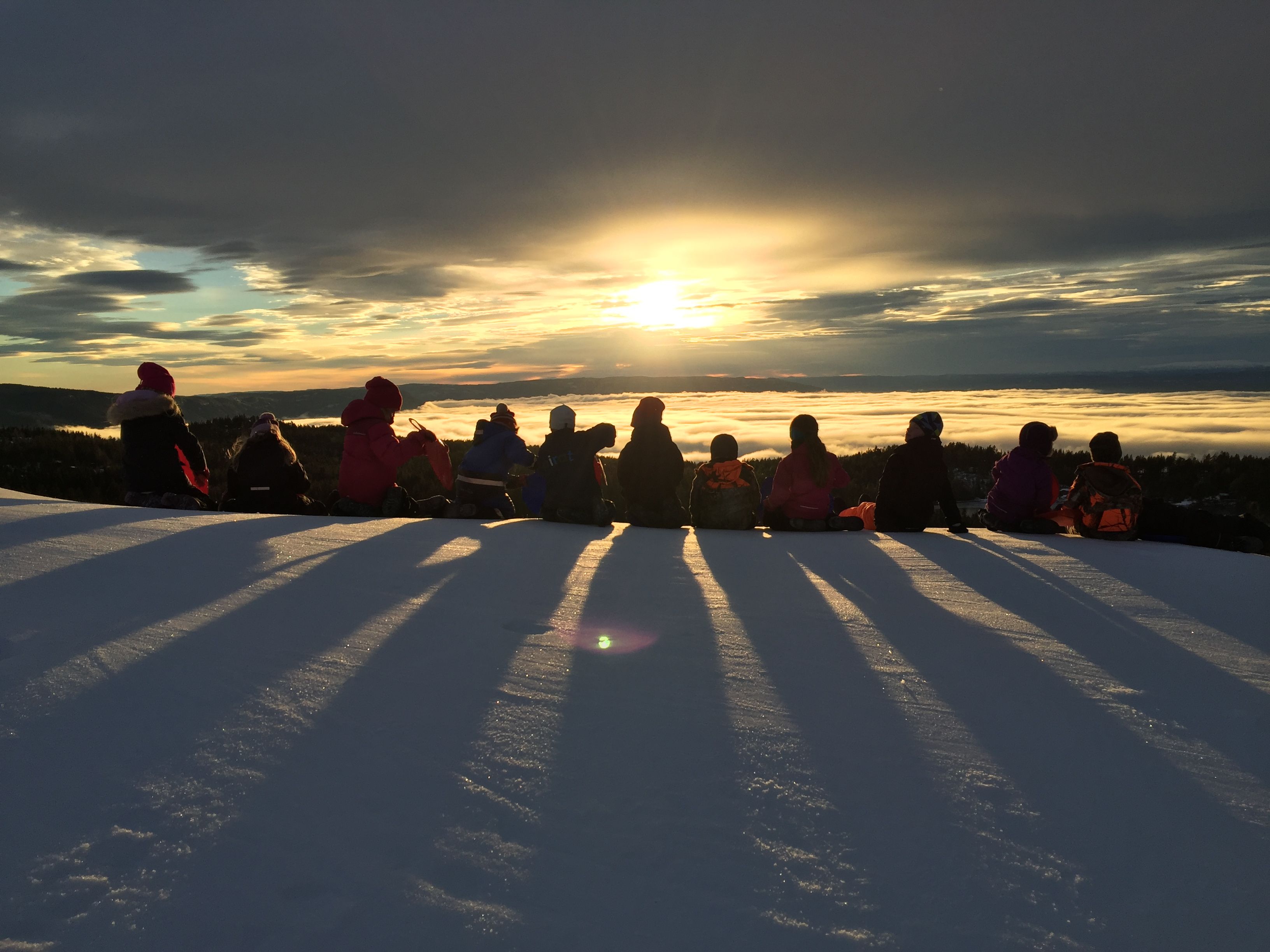 Solnedgang - Vinter - Fossen Friluft