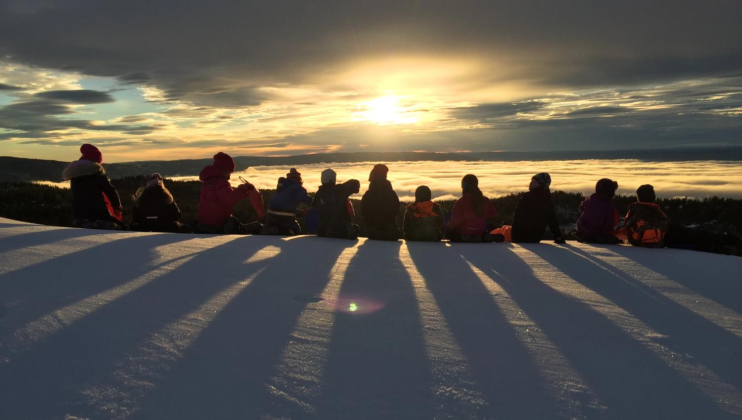 Solnedgang - Vinter - Fossen Friluft